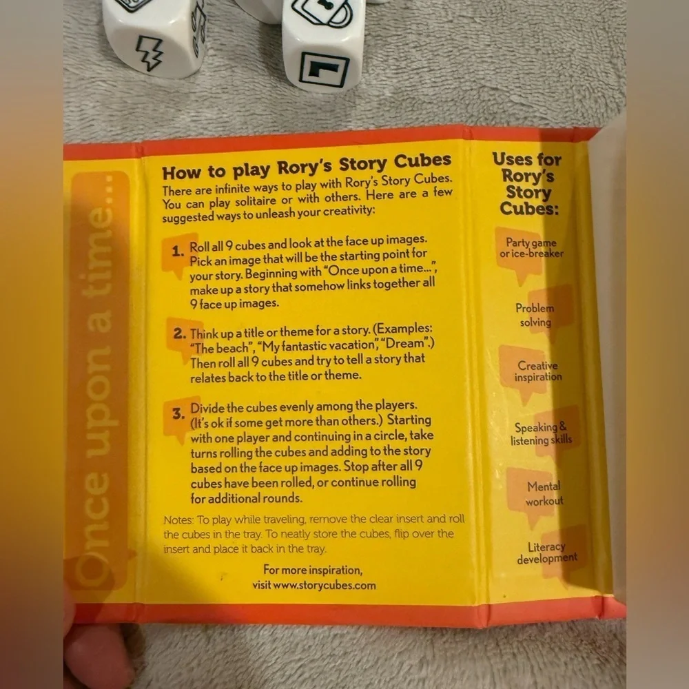 Rory's Story Cubes Storytelling  Game 3 for $30